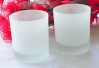 Frosted Glass Tea Light Candle Holder - Big 9cm - BULK Buy